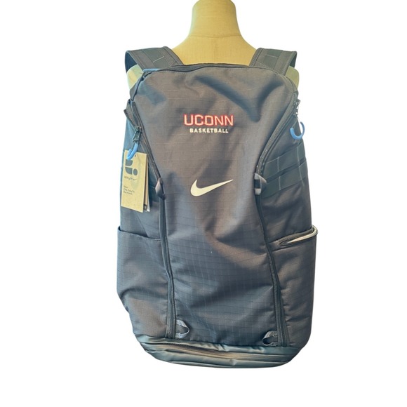 Nike Other - Nike Elite EasyOn UConn Basketball Backpack Gray NCAA Huskies Adaptive Bag NEW